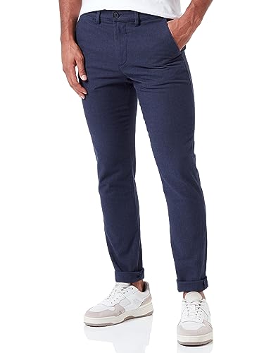 SELETED HOMME Herren SLHSLIM-Miles 175 Brushed Pants W NOOS Hose, Dark Sapphire/Detail:Structure, 32W/ x 32L von SELECTED FEMME