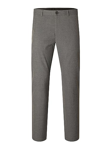 SELETED HOMME Herren SLHSLIM-Robert Flex 175 Pants NOOS Hose, Grey Melange, 33W X 34L von SELECTED HOMME