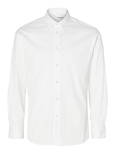 SELETED HOMME Herren SLHSLIMTRAVEL Shirt NOOS Hemd, Bright White, XXL von SELETED HOMME