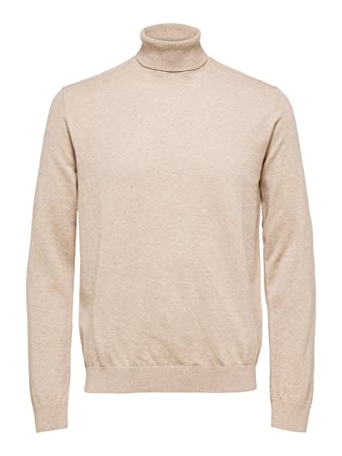 SELETED HOMME Men's SLHBERG ROLL Neck B NOOS Pullover, Kelp/Detail:Melange, L von SELETED HOMME