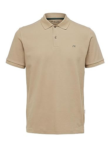 SELETED HOMME Men's SLHDANTE SS Polo W NOOS T-Shirt, Kelp, M von SELETED HOMME