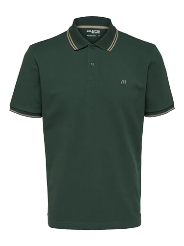 SELETED HOMME Men's SLHDANTE Sport SS Polo W NOOS T-Shirt, Trekking Green, XL von SELECTED HOMME