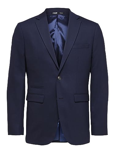 SELETED HOMME Men's SLHSLIM-Neil BLZ B NOOS Sakko, Navy Blazer, 102 von SELECTED HOMME