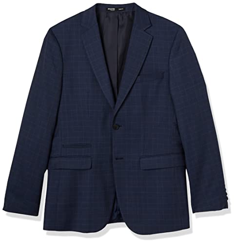 SELETED HOMME Men's SLHSLIM-Neil CHK BLZ B NOOS Sakko, Navy Blazer/Checks:Check, 52 von SELETED HOMME