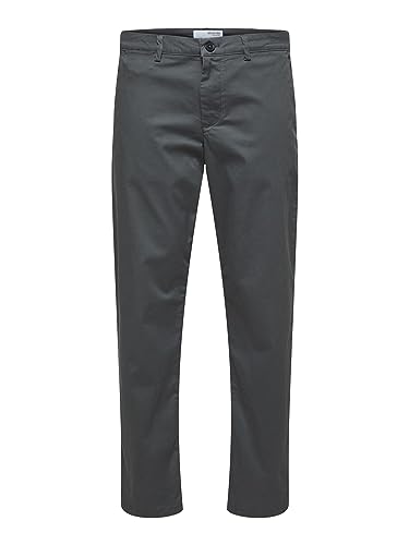 SELETED HOMME Men's SLHSTRAIGHT-New Miles 196 Flex Pants W N Chino, Dark Shadow, 30/32 von SELETED HOMME