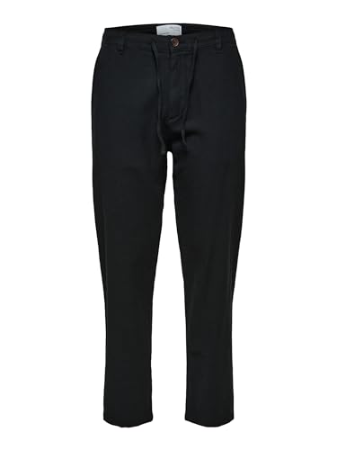 Selected Homme Herren Slh172-slimtape Brody Linen Pant Noos Chinohose, Schwarz, XL EU von SELETED HOMME