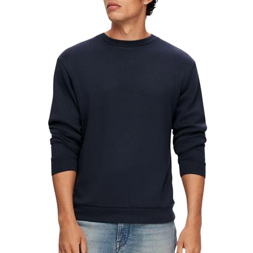 Selected Homme Herren Slhemanuel Soft Crew Neck Noos Sweatshirt, Sky Captain, M EU von SELETED HOMME