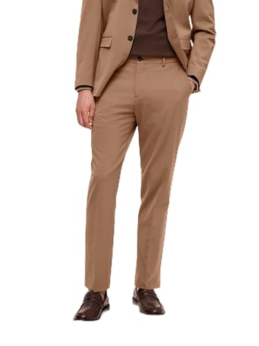 SELETED HOMME Herren Slhslim-Liam TRS Flex Noos Anzughose, Camel, 48 EU von SELECTED HOMME