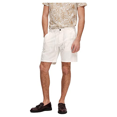 SELECTED HOMME Herren Slhregular-brody Linen Shorts Noos, Cloud Dancer, XXL von SELETED HOMME