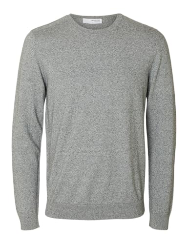 Selected Homme Herren Slhberg Crew Neck Noos Pullover, Light Grey Melange, XXL EU von SELECTED HOMME