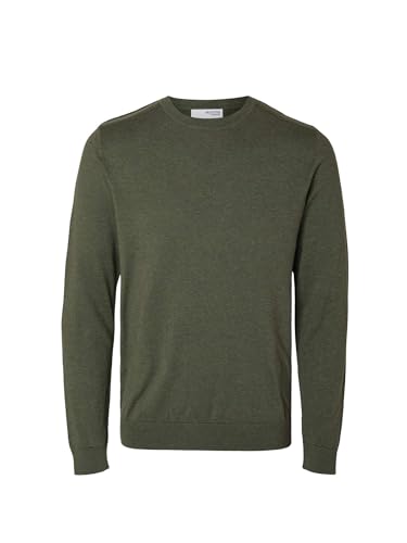Selected Homme Herren Slhberg Crew Neck Noos Strickpullover, Kalamata, M EU von SELETED HOMME