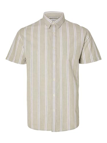Slhreg-New Linen Shirt Ss Noos von SELETED HOMME