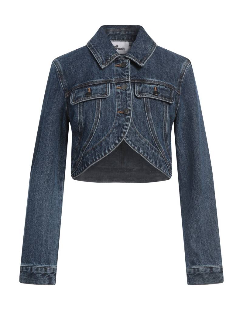SELF-PORTRAIT Jeansjacke/-mantel Damen Blau von SELF-PORTRAIT