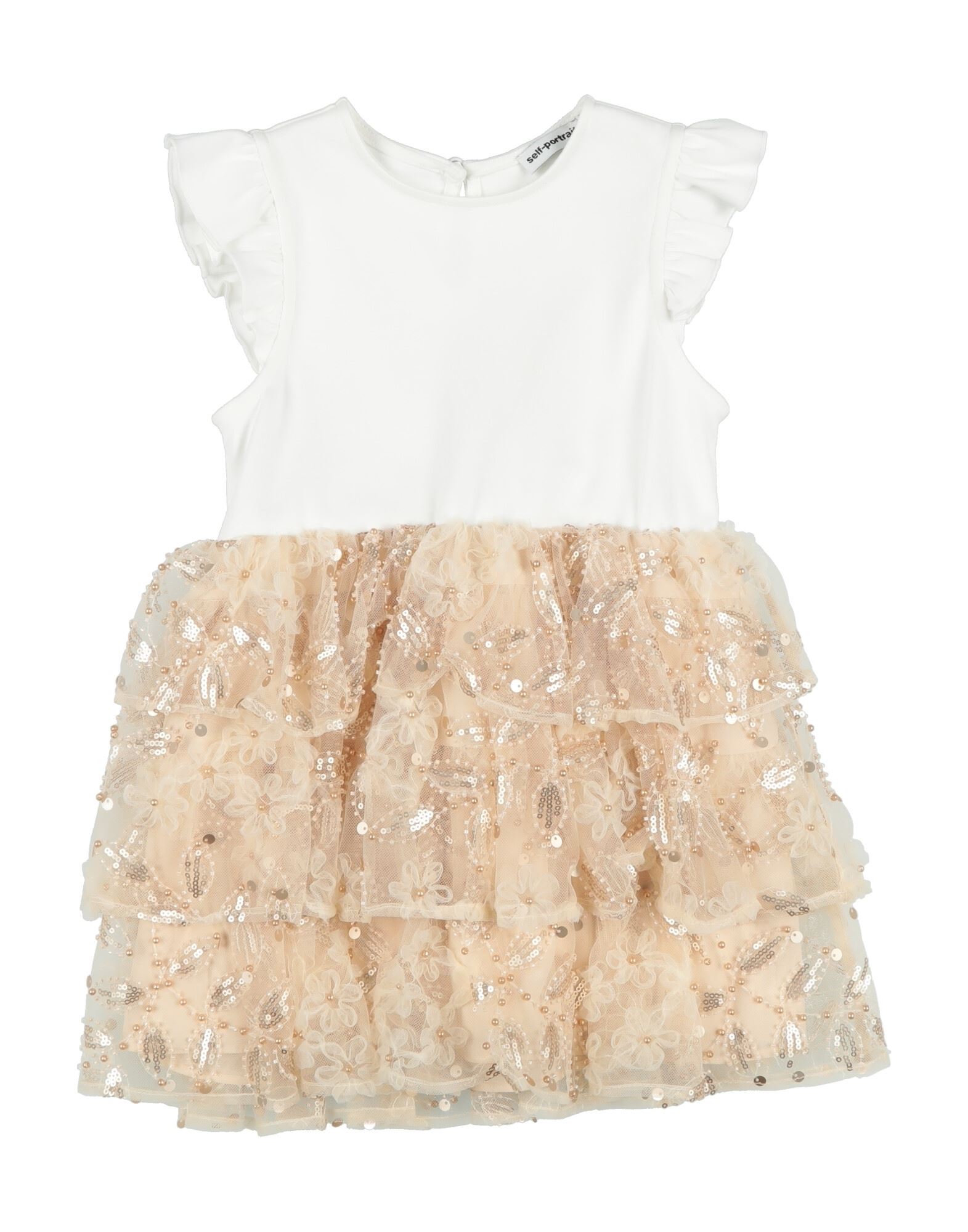 SELF-PORTRAIT Kinderkleid Kinder Beige von SELF-PORTRAIT