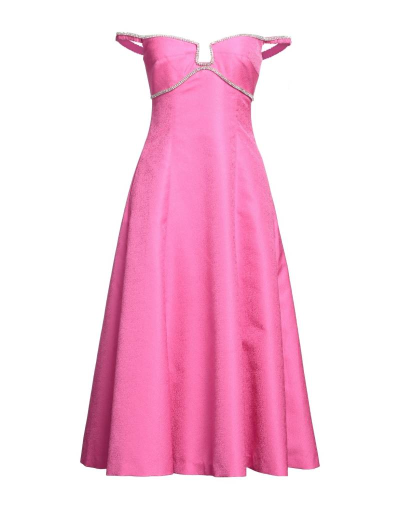 SELF-PORTRAIT Midi-kleid Damen Fuchsia von SELF-PORTRAIT