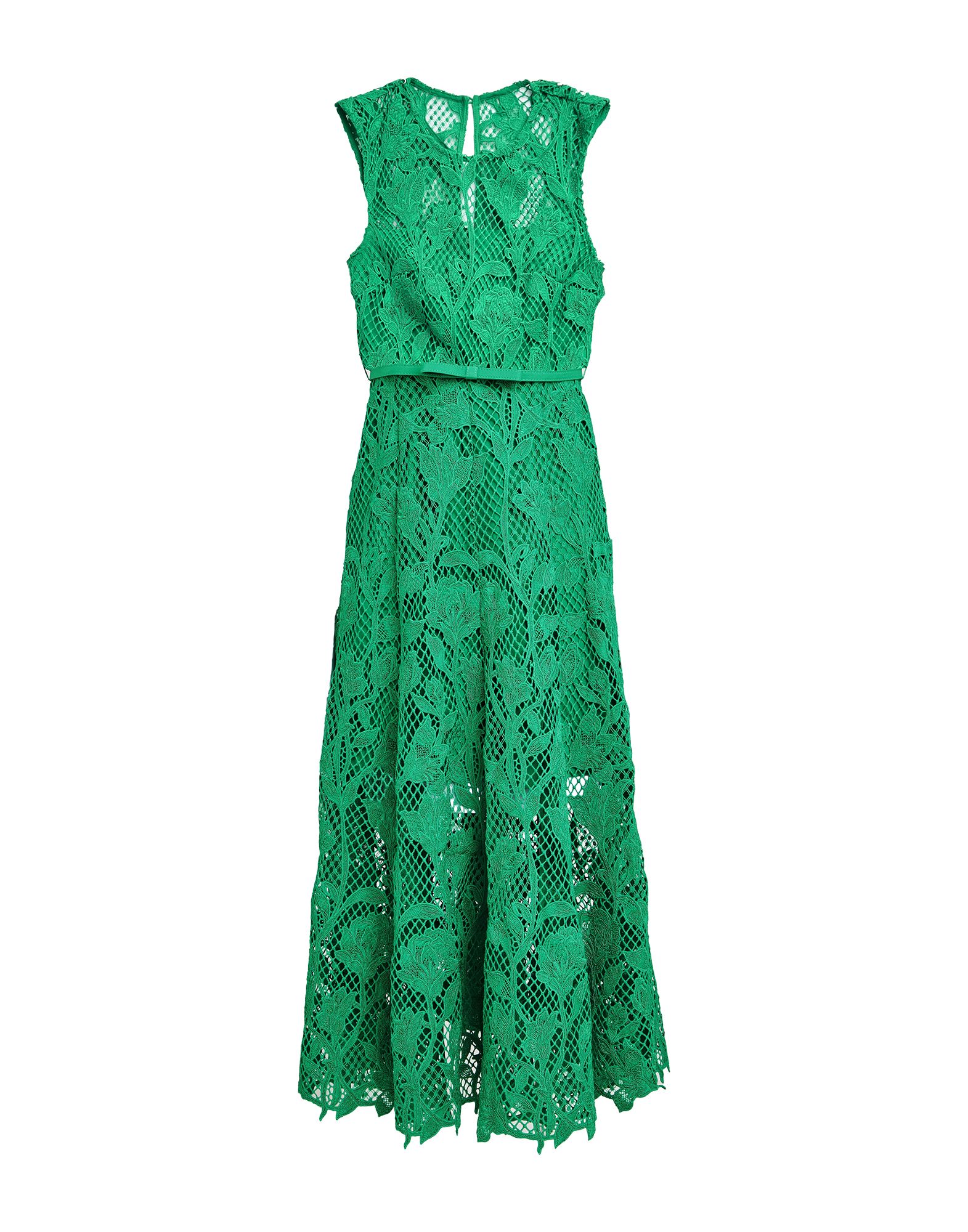 SELF-PORTRAIT Midi-kleid Damen Grün von SELF-PORTRAIT