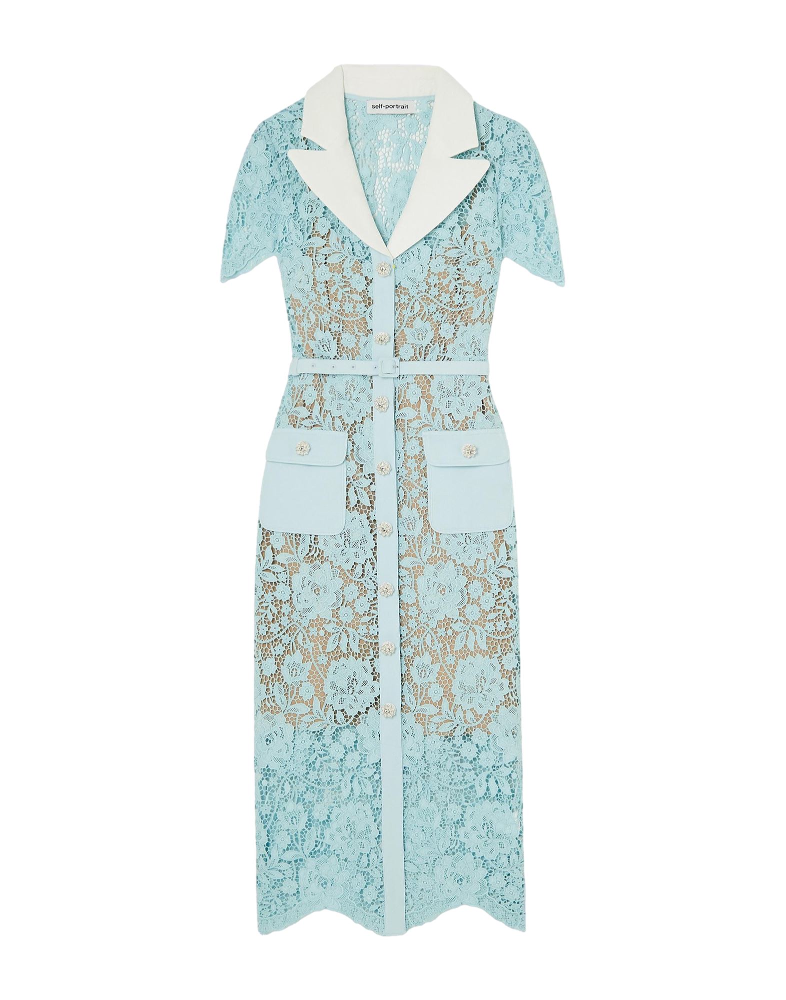 SELF-PORTRAIT Midi-kleid Damen Himmelblau von SELF-PORTRAIT