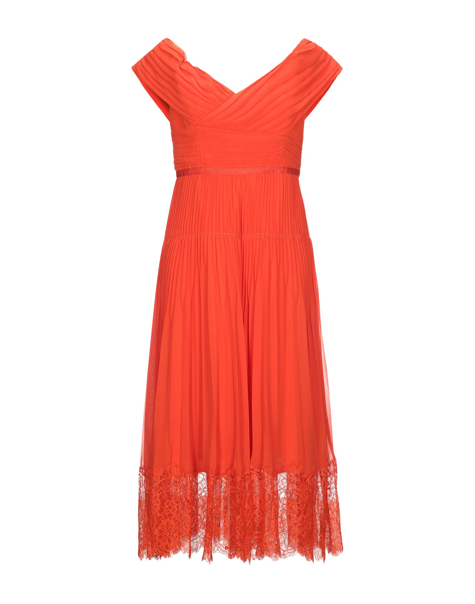 SELF-PORTRAIT Midi-kleid Damen Orange von SELF-PORTRAIT