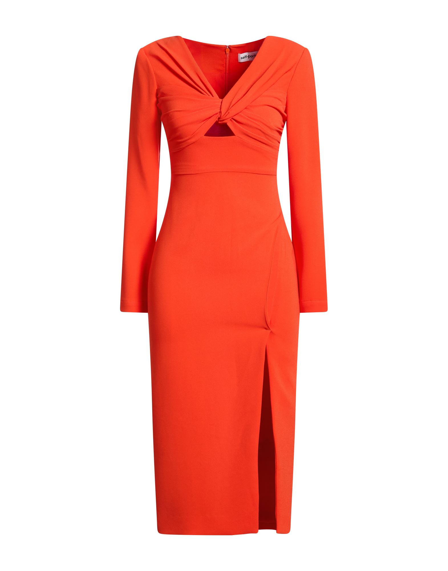 SELF-PORTRAIT Midi-kleid Damen Rot von SELF-PORTRAIT