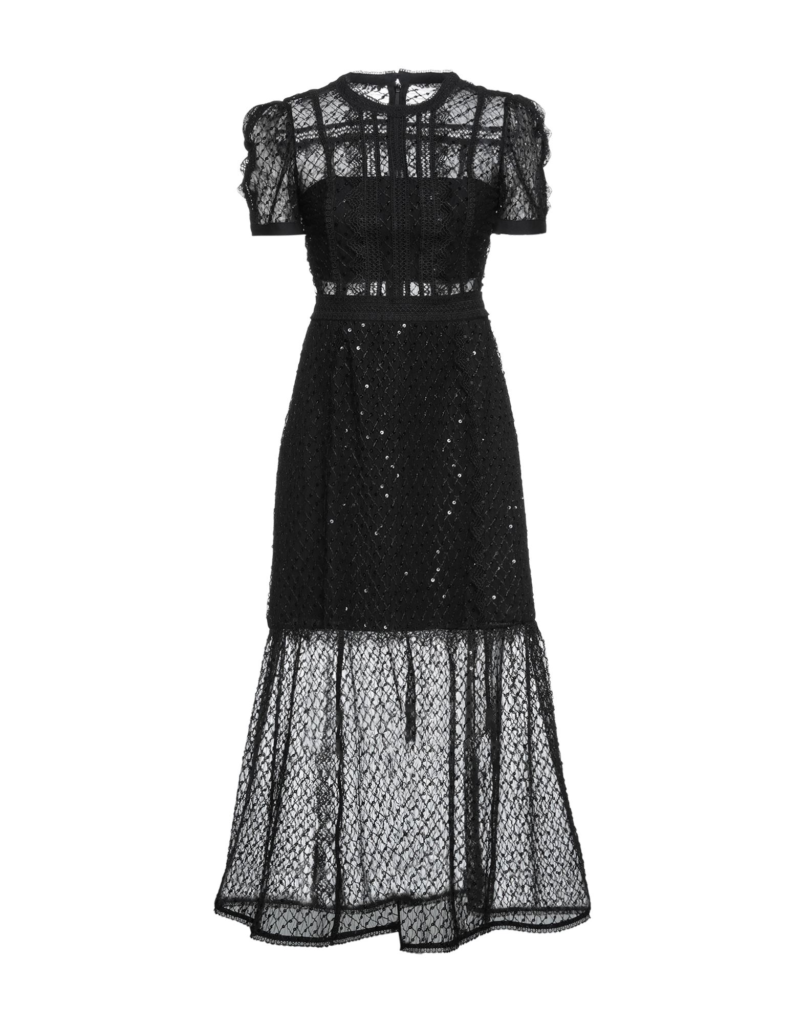 SELF-PORTRAIT Midi-kleid Damen Schwarz von SELF-PORTRAIT