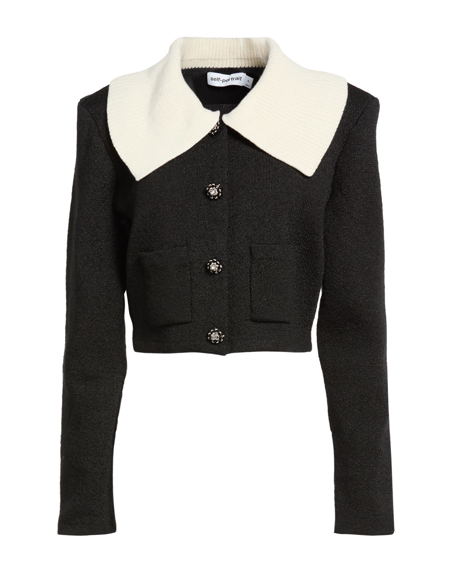 SELF-PORTRAIT Strickjacke Damen Schwarz von SELF-PORTRAIT