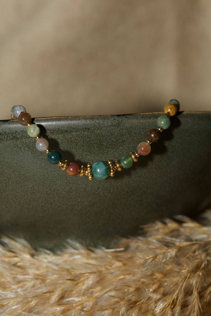 Armband Teodora Aus Vergoldetem Edelstahl Und Edelsteinen von SELFLOVEDE