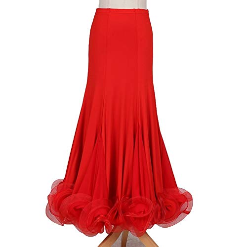 Damen Tanzrock Fischgrätenrock National Standard Ballsaal Dance Professioneller Square Dance Half Body Großer Swing Rock von SELICO