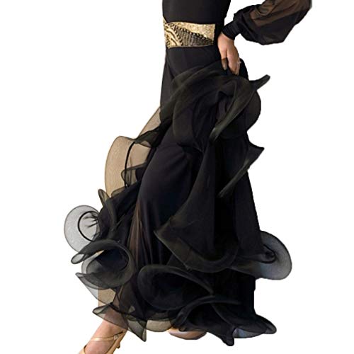 Damen Tanzrock Fischgrätenrock National Standard Ballsaal Dance Professioneller Square Dance Half Body Großer Swing Rock von SELICO