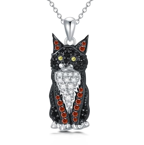 SELKAT Katzen-Halsketten, 13 Rassen von Katzen, S925 Sterlingsilber, Katzenanhänger für Frauen und Mädchen, Sterling Silber, Zirkonia SELKAT Katzen-Halsketten, 13 Rassen von Katzen, S925 Sterlingsilber, Katzenanhänger für Frauen und Mädchen, Sterling Silber, Zirkonia von SELKAT