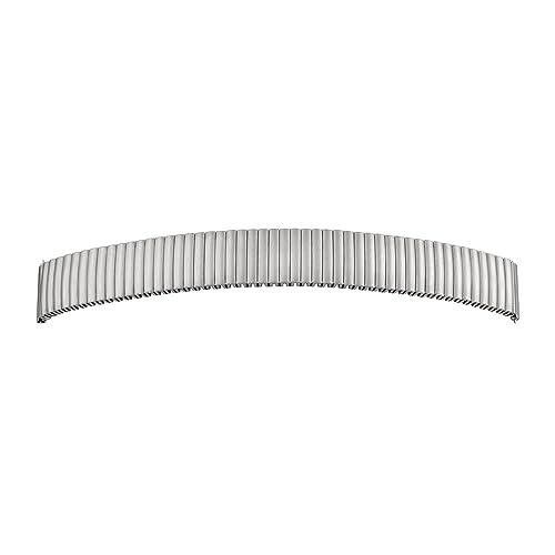 SELVA Quick Release, Flex-Metallband, Uhrenarmband, Ersatzband, aus Edelstahl, Silber, satiniert, Größe:Breite 20 mm von SELVA