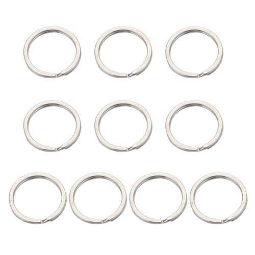 10 Stücke Edelstahl Schlüsselkreis Metall Runde Keyring Bifurcated Key O Ringe Für Heimbüro Schlüsselzubehör von SELVFZ