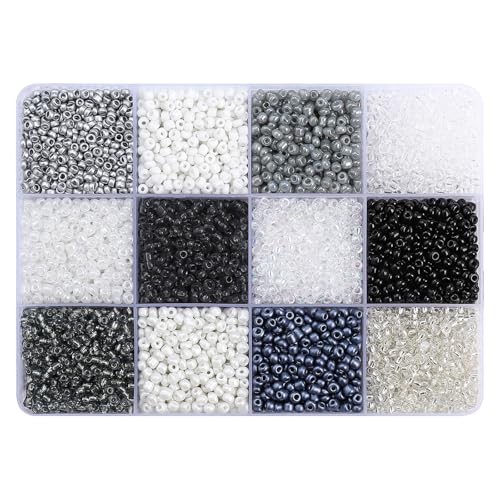 12 Gitter Spacer Perlen Charme Lose Perlen Armbänder Schmuckzubehör Acryl Textur Halskette Perlen Set Für Schmuck von SELVFZ