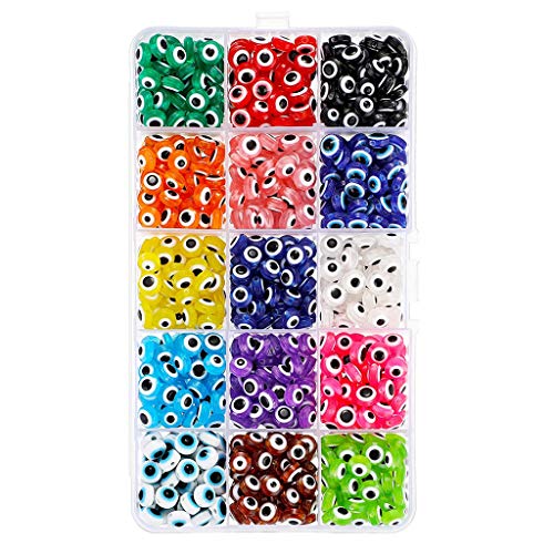 450x 8 Mm Glückliche Reize Round Für Spacer Perlen Augenharzperlen Für Schlüsselbund Pullover Kettenschmuck Schmuck von SELVFZ