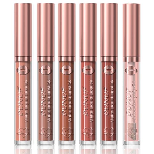 6pcs Mattlippenstift Set Wasserdicht Lang Anhaltend Hochpigmenttäglich Für Unterschiedliche Hautton Und Gelegenheit Frauen Lippenstift von SELVFZ