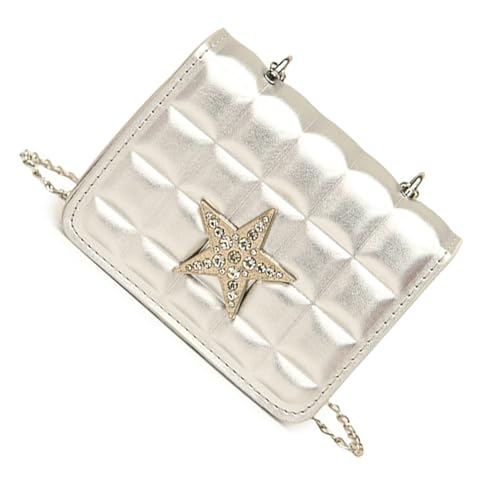 All Matching Umhängetasche Für Frauenkettenbeutel Ressensteine Star Crossbody Trend Dating PU Leder Boten Frauen Crossbody PU Leder Schulter Damen Dating Small Square von SELVFZ