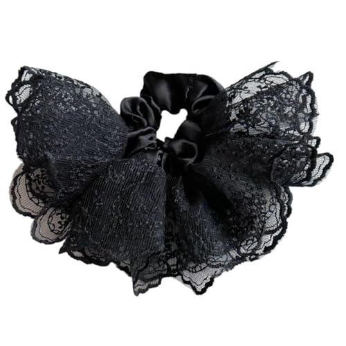 Ballettrock Spitze Haar Binde Doppelschicht Gekräuseltes Scrunchie Mit Unsichtbaren Elastischen Kernen Haarteil Für Weibliche Frisuren von SELVFZ