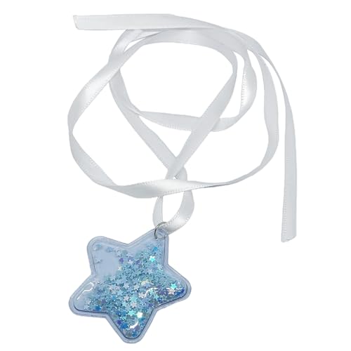 Band Krawatte Anhänger Halskette Dopamin Fünf Spitze Star Anhänger Halskette Halskette Urlaub Juwely Frauen von SELVFZ