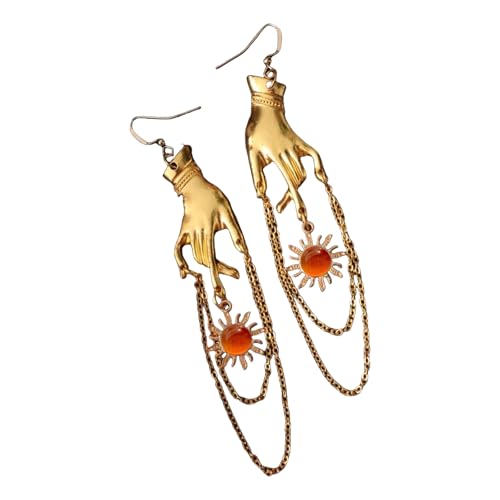 Bequeme Wear Sonne Party Ohrringe Schöne Goldarmband Anhänger Ohrringe Hangle Ohrhaken Für Mode Enthusiasten Leichtmetallohrschmuck von SELVFZ