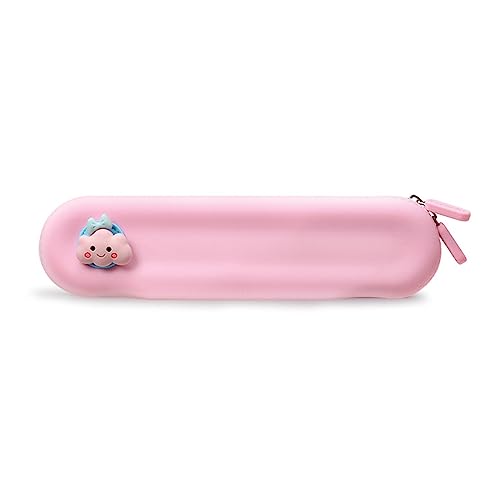 Bleistiftbeutel Multifunktionales Silikongehäuse Reißverschluss Beutel Make Up Netter Cartoon Stifthalter Stationäre Vorräte Süßes Cartoon Stifthalter Silikon Hülle Reißverschluss Make Up von SELVFZ