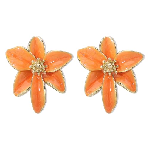 Blumenform Drop Öl Ohrringe Auffällige Blumenohrringe Ohrringe Elegante Partys Schmuck Für Frauen Mädchen von SELVFZ