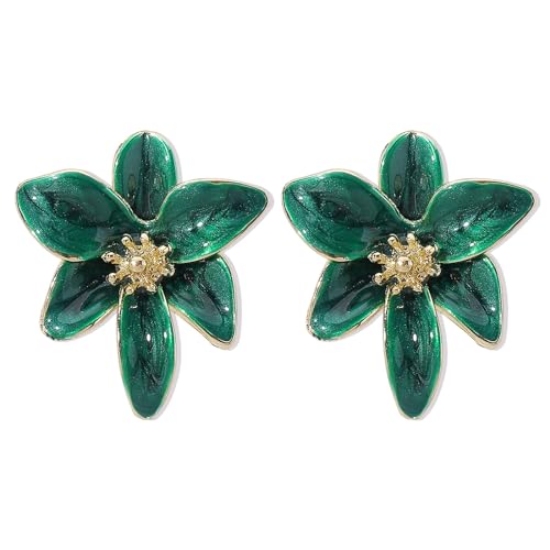 Blumenform Drop Öl Ohrringe Auffällige Blumenohrringe Ohrringe Elegante Partys Schmuck Für Frauen Mädchen von SELVFZ
