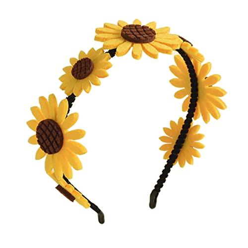 Blumenkronen Sonnenblume Stirnband Blumen Haarkränze Braut Kopfstücke Hochzeitsfestivals Fotoshootings Haarzubehör Accessoires von SELVFZ