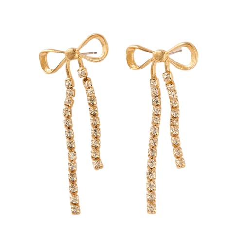 Bowknot Heart Stripe Charme Ohrringe Mode Piercing Ohrringe Einfache Elegante Ohrstolme Schmuck Geschenk Für Frauen Mädchen von SELVFZ