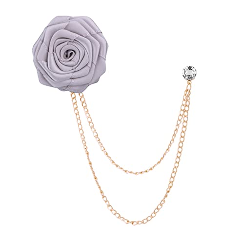 Bräutigam Hochzeitsbroschen Stoffkunst Rose Lappel Pin Gut Gestaltete Abzeichen Quasten Kette Brust Brosche Mode Abzeichen von SELVFZ