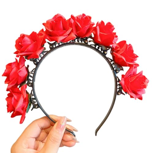 Brautgirlanden Blumen Haar Hoop Hochzeit Stirnband Strand Kranz Haarband Mädchen Haar Accessoire Frauen Kopfschmuck Haar Kopfschmuck von SELVFZ