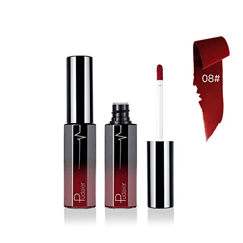 Cremige Halb Matte Lipgloss Wasserdicht Lang Anhaltende Feuchte Lipgloss Plumper Flüssigkeit Lippenstift Lippen Make Up Für Frauen Flüssiger Lippenstift Make Up Set Wasserdicht von SELVFZ