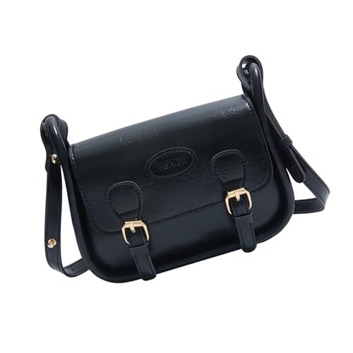Damen Retro Umhängetasche Pendelbeutel PU Leder Crossbody Square Winter Messenger Stilvolle Handtasche Damen Schulter PU Leder Messenger Winter Crossbody Handtasche von SELVFZ