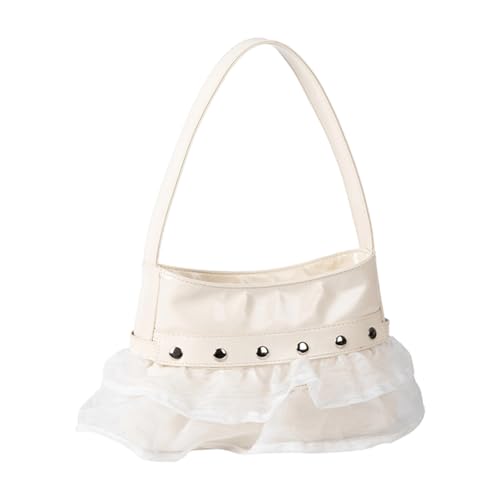 Damen Stilvolle Umhängetasche Pendeltasche PU Leder Unterarm Geldbörse Koreanische Stile Achselhöhle Rivets Ruch Handtaschen Frauen Riched Achsel PU Leder Handtasche Handtasche Koreanische Stile von SELVFZ