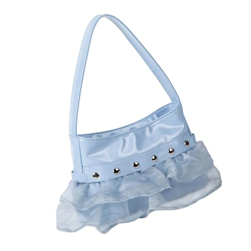 Damen Stilvolle Umhängetasche Pendeltasche PU Leder Unterarm Geldbörse Koreanische Stile Achselhöhle Rivets Ruch Handtaschen Frauen Riched Achsel PU Leder Handtasche Handtasche Koreanische Stile von SELVFZ