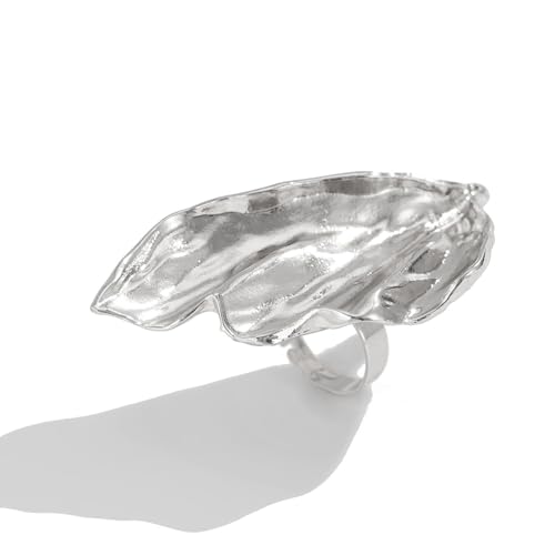 Einzigartige Blumenfinger Ringe Verstellbare Ringe Öffnen Stilvoller Finger Auffälliger Schmuck Offene Legierung von SELVFZ